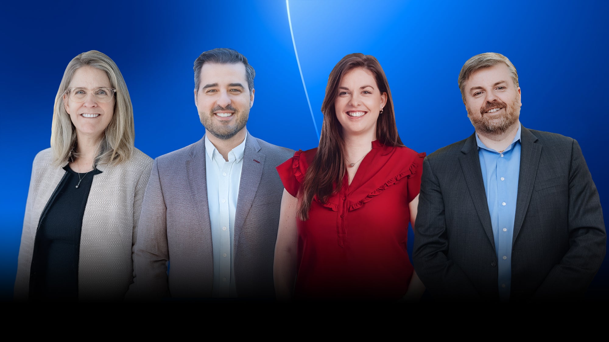 Quatre panélistes du Rendez vous ED x RCGT : Bianka Monette, Corey Pedneault, Alexandra Potvin et Julien Le Maux